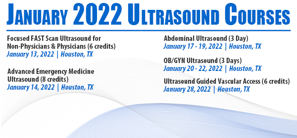 Ultrasound Courses for Jan. 2022