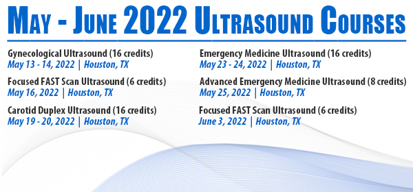 Ultrasound Courses for May - June 2022