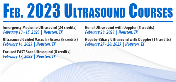 Ultrasound Courses for February 2023