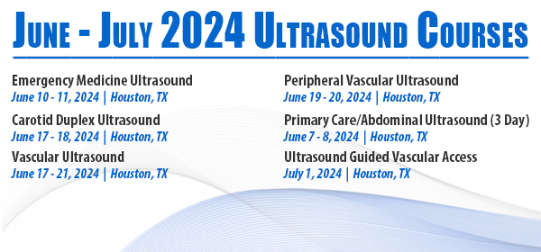 Ultrasound Courses for June - July 2024