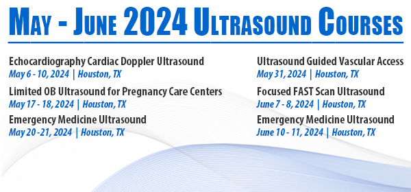 Ultrasound Courses for May - June 2024