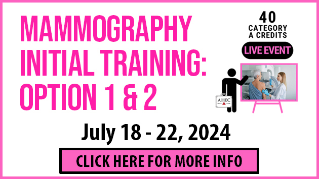 Mammography Initial Training - Option 1 and 2